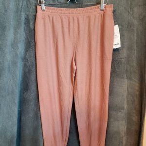 Waffle knit pink joggers